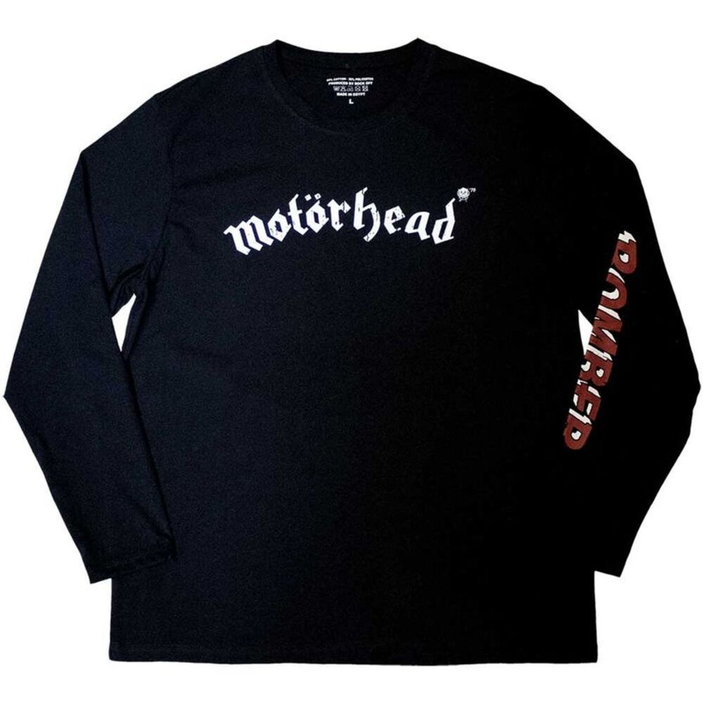 Motorhead Unisex Adult Bomber Back & Sleeve Print Long-Sleeved T-Shirt / Black